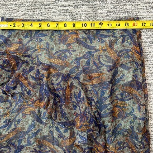 NWT Veronica Beard Trixie Illusion Asymmetrical Skirt Seafoam Green Size 12 - Picture 7 of 12